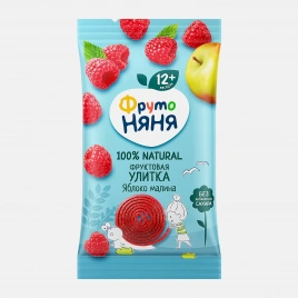 Фруктовая улитка Яблоко-малина Фрутоняня 15г