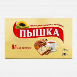 Маргарин для выпечки Пышка 72% 200г